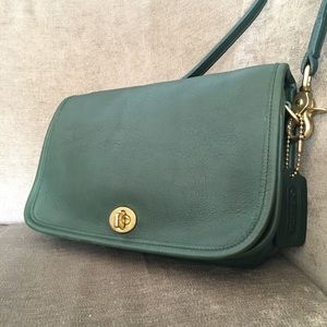 Vintage Coach Pocket Purse Green